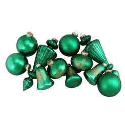 Set Of 36 Green And Gold Contemporary Glass Christmas Ornaments 8" (200mm) -Christmas Trees Shop elipok9nnunrgjgfnefjypelzo9zcez9 69896.1667520653