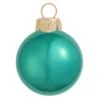 40ct Turquoise Green Glass Pearl Christmas Ball Ornaments 1.25" (30mm)