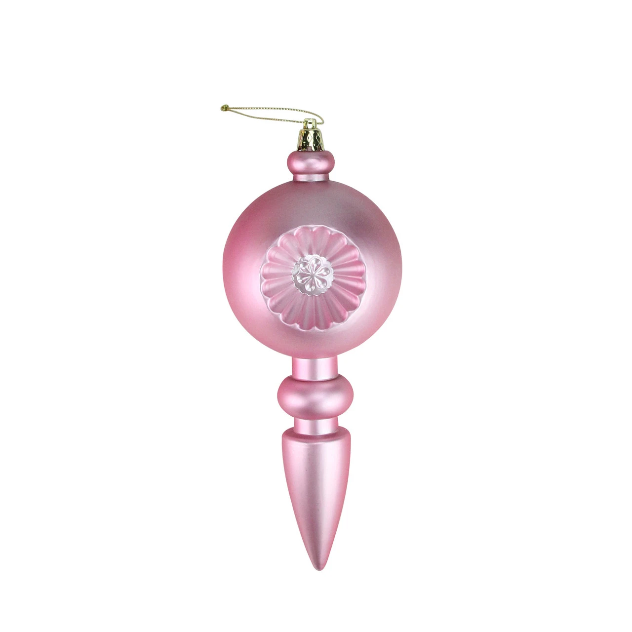 4ct Bubblegum Pink Shatterproof Matte Retro Reflector Christmas Finial Ornaments 7.5" 1 4ct Bubblegum Pink Shatterproof Matte Retro Reflector Christmas Finial Ornaments 7.5"