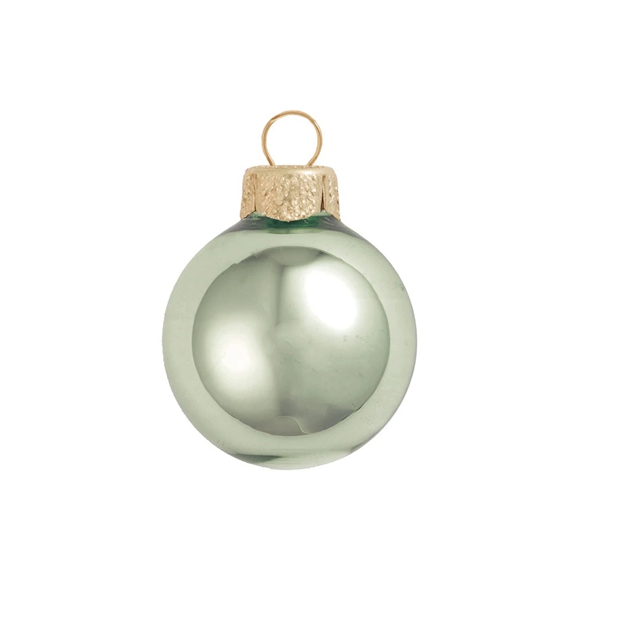 8ct Shale Green Glass Shiny Christmas Ball Ornaments 3.25" (80mm) 1 8ct Shale Green Glass Shiny Christmas Ball Ornaments 3.25" (80mm)