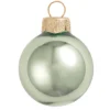 4ct Shale Green Shiny Glass Christmas Ball Ornaments 4.75" (120mm)