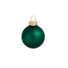 40ct Pine Green Glass Matte Christmas Ball Ornaments 1.5" (35mm)