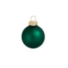 6ct Emerald Green Glass Matte Christmas Ball Ornaments 4" (100mm)