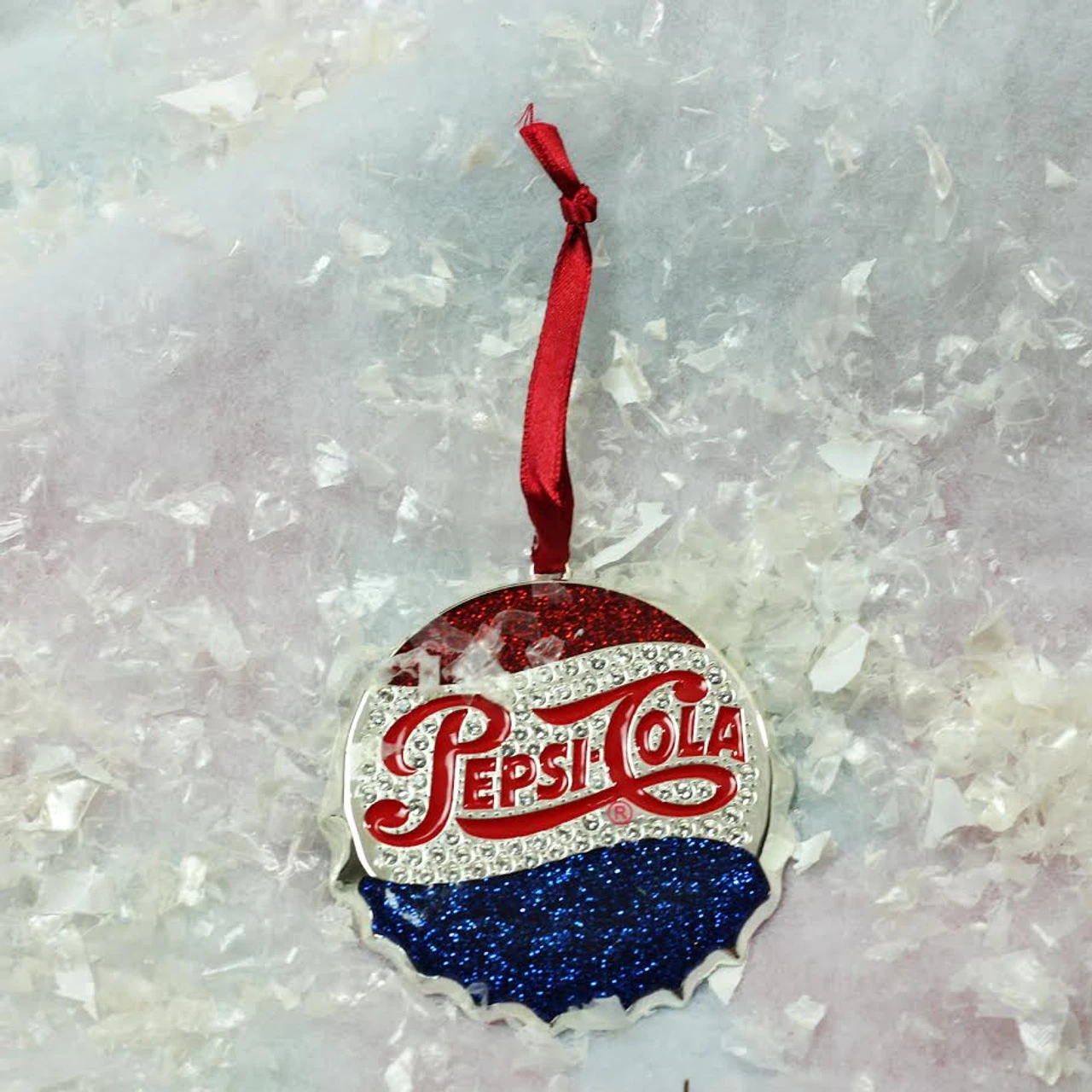 3" Blue And Red "PEPSI COLA" Bottle Cap Logo Christmas Ornament 2 3" Blue And Red "PEPSI COLA" Bottle Cap Logo Christmas Ornament - Image 2