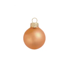 2ct Burnt Orange Matte Glass Christmas Ball Ornaments 6" (150mm)