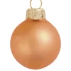 40ct Burnt Orange Matte Glass Christmas Ball Ornaments 1.25" (30mm)