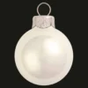 2ct Polar White 2-Finish Glass Christmas Ball Ornaments 6" (150mm)