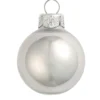 2ct Mercury Silver Pearl Glass Christmas Ball Ornaments 6" (150mm)