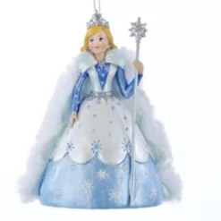 4.75" Blue And White Princess Garden Snow Queen Decorative Christmas Ornament