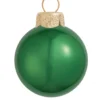 40ct Green Pearl Glass Christmas Ball Ornaments 1.5" (40mm)