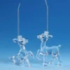 Club Pack Of 16 Icy Crystal Decorative Christmas Deer Ornaments 3.5"