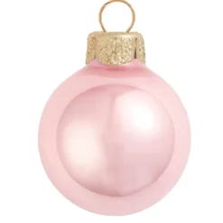 Pearl Pale Pink Glass Ball Christmas Ornament 7" (177mm)