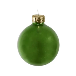 4ct Green Pearl Christmas Glass Ball Ornaments 4.75" (120mm)