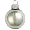 12ct Shiny Pewter Gray Glass Ball Christmas Ornaments 2.75" (69mm)