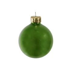 28ct Soft Green Pearl Glass Christmas Ball Ornaments 2" (50mm)