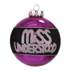 4ct Purple And Black Shiny Glass Christmas Ball Ornaments 3.25" (80mm) -Christmas Trees Shop ksa gg1288 003 23763.1667662789