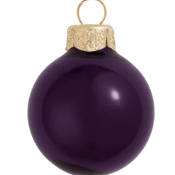 Shiny Purple Glass Ball Christmas Ornament 7" (177mm)