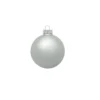 8ct Matte Silver Glass Ball Christmas Ornaments 3.25" (82mm)