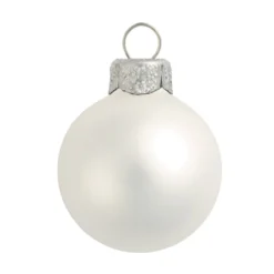 2ct Matte Silver Glass Ball Christmas Ornaments 6" (152mm)