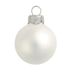 Matte Silver Glass Ball Christmas Ornament 7" (177mm)