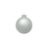 12ct Silver Matte Glass Christmas Ball Ornaments 2.75" (70mm)