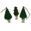 576ct Green And Ivory Potted Topiary Tree Christmas Ornaments 2.5"