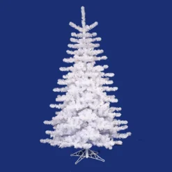 14' Pre-lit Crystal White Artificial Christmas Tree - Multi Lights