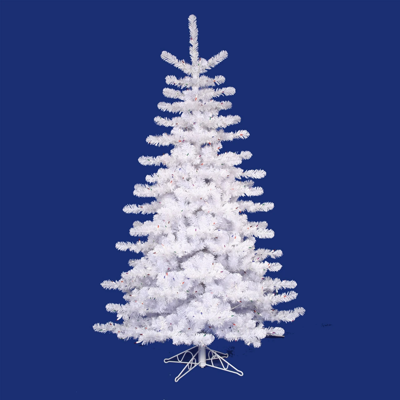 14' Pre-lit Crystal White Artificial Christmas Tree - Multi Lights 1 14' Pre-lit Crystal White Artificial Christmas Tree - Multi Lights