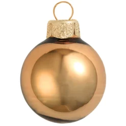 Shiny Burnt Orange Glass Ball Christmas Ornament 7" (177mm)