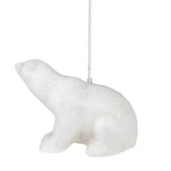 5" White Glitter Sitting Polar Bear Christmas Hanging Ornament -Christmas Trees Shop meravic r7084 3 50903.1667578537