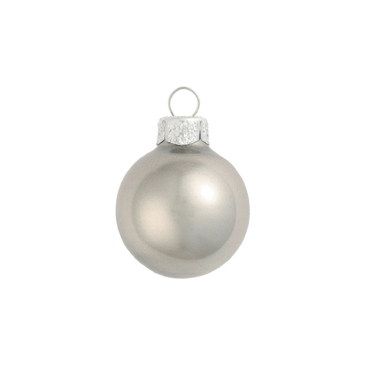 28ct Silver Pearl Glass Christmas Ball Ornaments 2" (50mm) 1 28ct Silver Pearl Glass Christmas Ball Ornaments 2" (50mm)