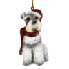 3.5" Gray Mini Schnauzer Dog Christmas Ornament