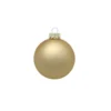8ct Matte Gold Glass Ball Christmas Ornaments 3.25" (80mm)