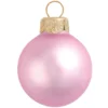 4ct Pink Matte Glass Christmas Ball Ornaments 4.75" (120mm)