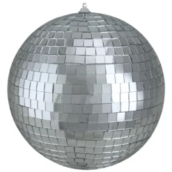 Silver Splendor Mirrored Glass Disco Ball Christmas Ornament 6" (150mm)