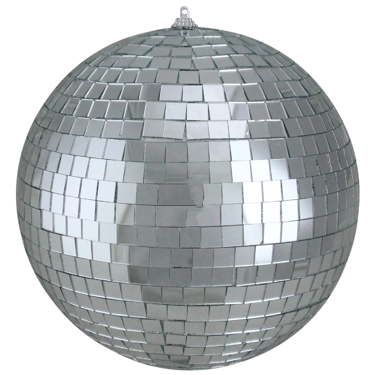 Silver Splendor Mirrored Glass Disco Ball Christmas Ornament 6" (150mm) 1 Silver Splendor Mirrored Glass Disco Ball Christmas Ornament 6" (150mm)