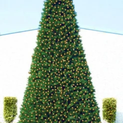 12' Pre-Lit Green Slim Pine Artificial Christmas Tree - Clear Lights