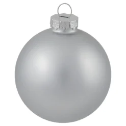 72ct Silver Shiny And Matte Christmas Glass Ball Ornaments 4" (100mm) 9 72ct Silver Shiny And Matte Christmas Glass Ball Ornaments 4" (100mm) -Christmas Trees Shop northlight20wy15216 05 36591.1667576169