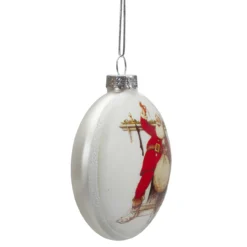 Set Of 3 Glass Norman Rockwell Christmas Disc Ornament -Christmas Trees Shop northlight20yl93419202 00013.1667487918