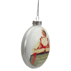 Set Of 3 Glass Norman Rockwell Christmas Disc Ornament -Christmas Trees Shop northlight20yl93419203 95949.1667487919