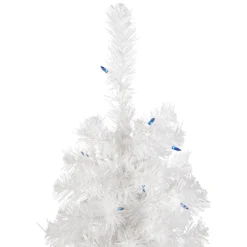 4' Pre-Lit Slim White Pine Artificial Christmas Tree - Blue Lights -Christmas Trees Shop northlight b03894 3 updated 63915.1667575967