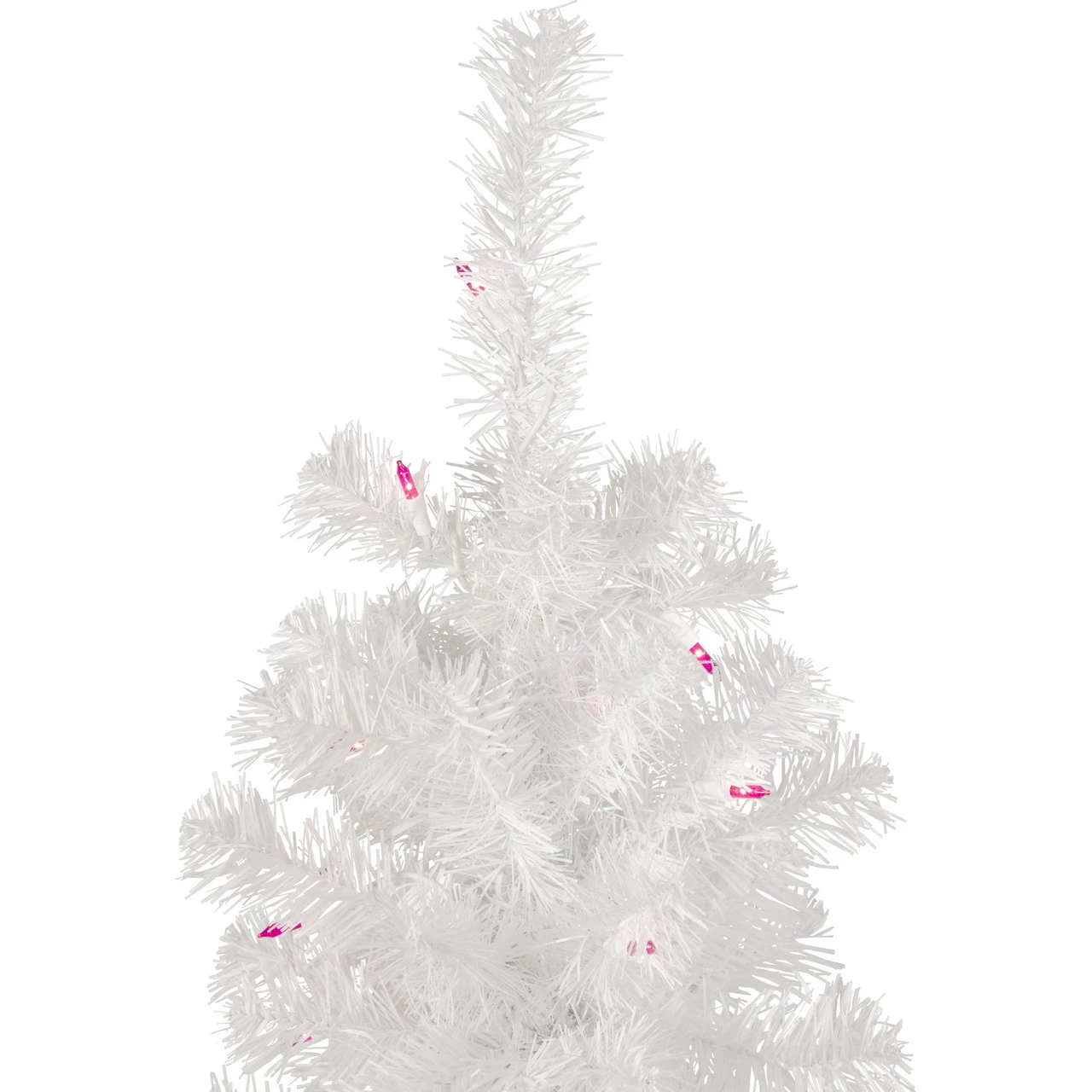 4' Pre-Lit White Pine Slim Artificial Christmas Tree - Pink Lights 2 4' Pre-Lit White Pine Slim Artificial Christmas Tree - Pink Lights - Image 2