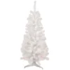 4' Pre-Lit White Pine Slim Artificial Christmas Tree - Pink Lights