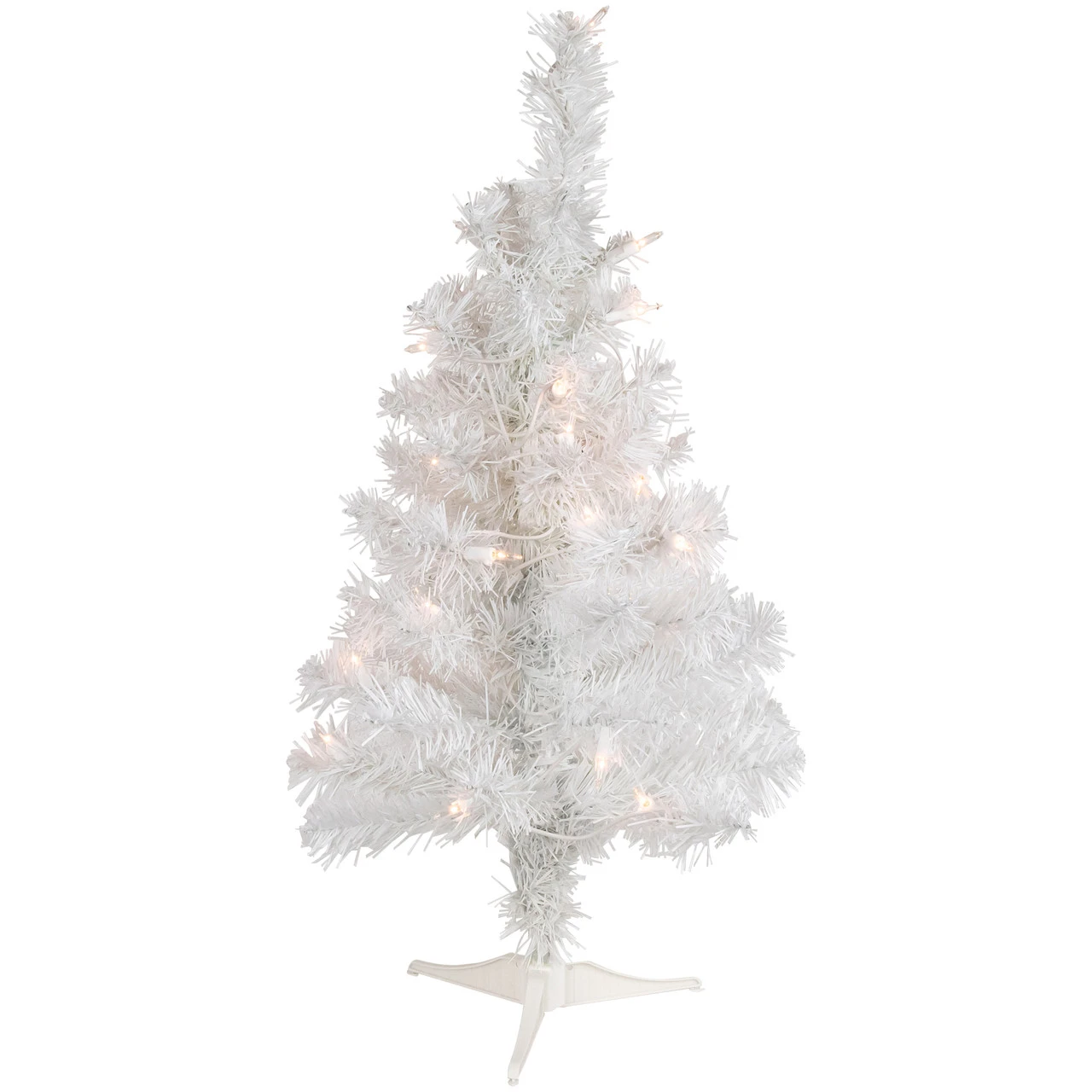 2' Pre-Lit Slim Tinsel Artificial Christmas Tree- Clear Lights 1 2' Pre-Lit Slim Tinsel Artificial Christmas Tree- Clear Lights