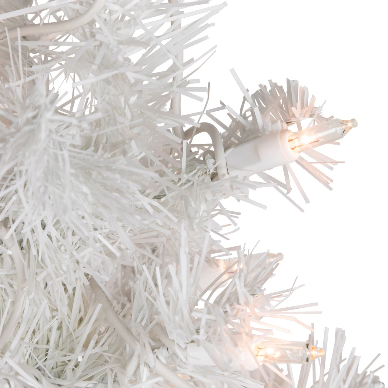 2' Pre-Lit Slim Tinsel Artificial Christmas Tree- Clear Lights 2 2' Pre-Lit Slim Tinsel Artificial Christmas Tree- Clear Lights - Image 2