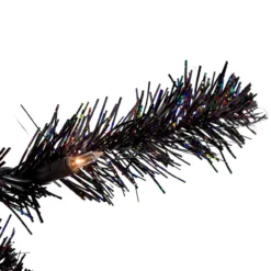 4' Pre-Lit Slim Black Artificial Tinsel Christmas Tree- Clear Lights -Christmas Trees Shop northlight b83507 3 81654.1667576683