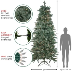 10' Pre-Lit Slim Washington Fraser Fir Artificial Christmas Tree - Clear Lights -Christmas Trees Shop northlight b84774 updated august 95901.1667657620