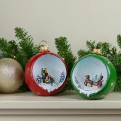 Set Of 2 LED Lighted Winter Scene Christmas Ornament Decorations 5.75" -Christmas Trees Shop northlight dw27706 4 55494.1667572700