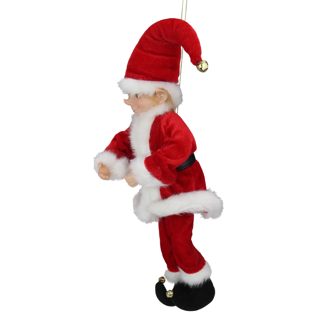 15" Red And White Bendable Elf In A Santa Suit 2 15" Red And White Bendable Elf In A Santa Suit - Image 2