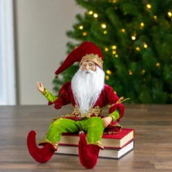 18" Red And Green Whimsical Elf Christmas Decor Figurine -Christmas Trees Shop northlight e76464 5 59192.1667592786